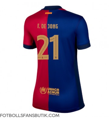 Barcelona Frenkie de Jong #21 Replika Hemmatröja Damer 2024-25 Kortärmad